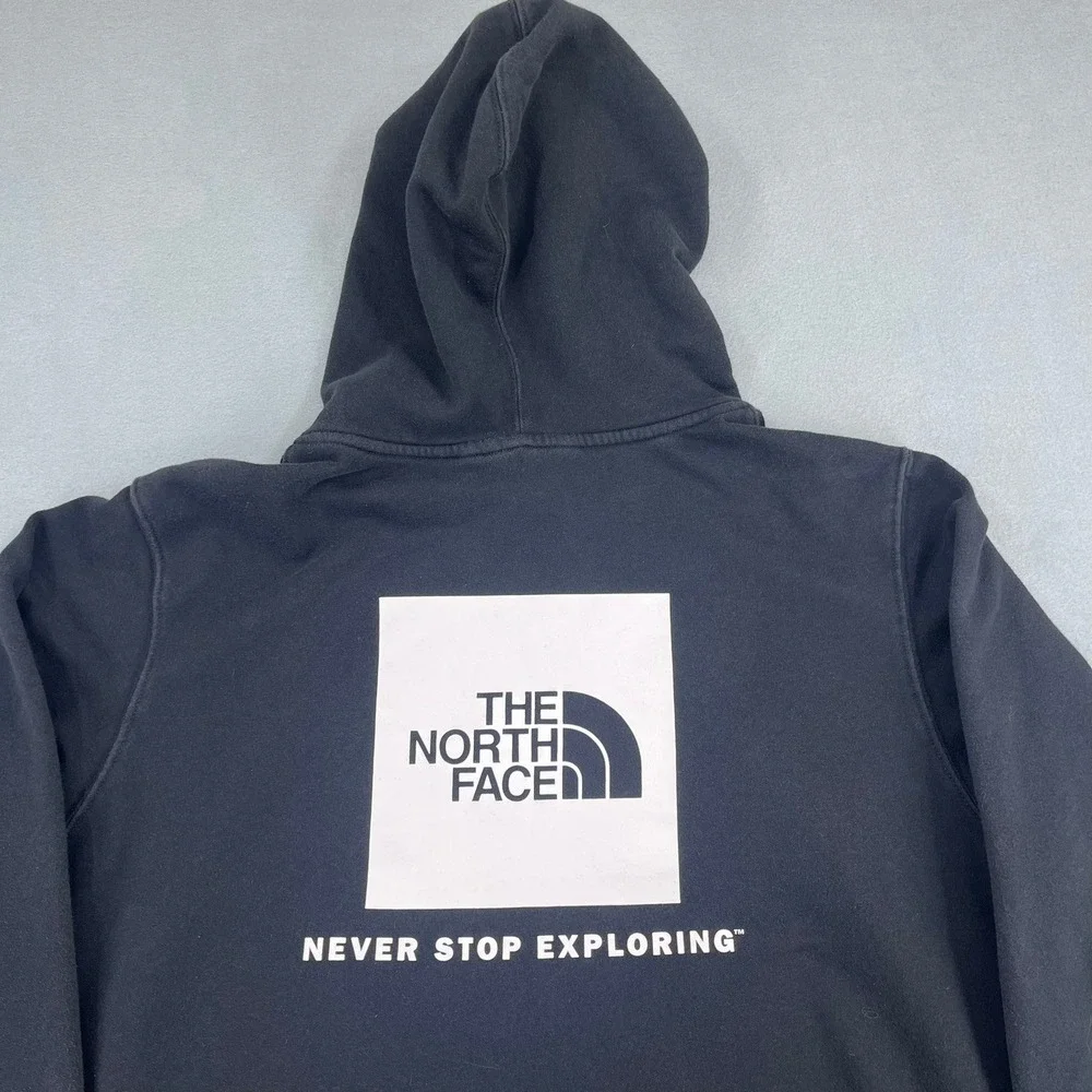 The North Face Mens Red Box Pullover Hoodie Black XL Never Stop‎ Exploring Logo